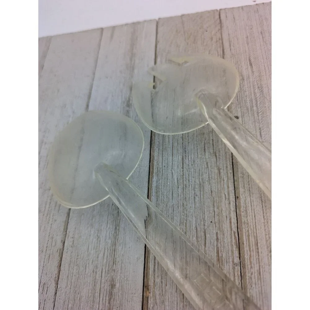 Clear Plastic Salad Spoons Sporks Serving Utensil 9